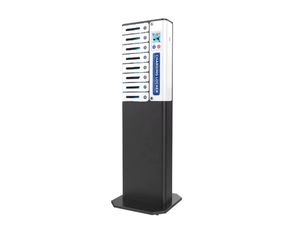 Estación de Carga Segura y Confiable <span class=keywords><strong>MIA</strong></span> Pre de 8 Compartimentos para Teléfonos, con Base Completa y Soporte de Piso para Restaurantes y Cafés - Product Image 4