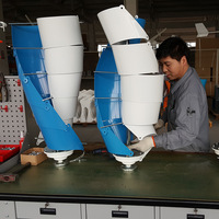 Éolienne à axe vertical en spirale 100W, système de production d'énergie verte éolienne et solaire, alliage d'aluminium haute résistance, source CC 12V/24V