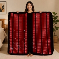 Selimut Terapi Cahaya Merah Inframerah LED Sauna Tubuh Penuh Salon Kecantikan Pereda Nyeri 660nm 850nm Kantong Tidur Pod Matras Cahaya PDT