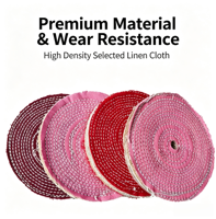 Ensemble de disques de polissage en sisal et chanvre Fortunebrasive de 8 à 16 pouces (200-400 mm) pour acier inoxydable et métaux, dureté dure, moyenne, douce, lot de 50
