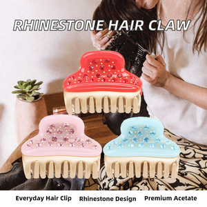 Pinza de Pelo con Pedrería, Estilo Europeo y Americano, para Mujer, Tamaño Mediano, Accesorio para el Cabello de Uso Diario - Product Image 2