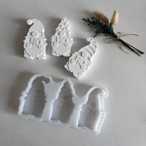 Christmas Dwarf Silicone <b>Mold</b> 3Pc Set For Plaster Epoxy <b>Candle</b> Making Craft Tools - Product Image 3