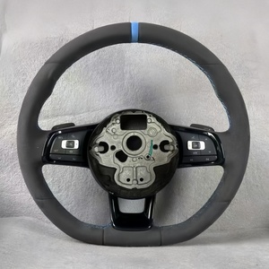 Volante Personalizado Completamente Forrado en Alcántara para Volkswagen VW Passat Polo <span class=keywords><strong>Beetle</strong></span> Golf MK7 MK7.5 GTD GTE TDI GTI Bora Santana Jetta - Product Image 1