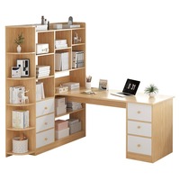 2025 nouveau bureau à domicile coin bureau d'ordinateur bureau en bois en forme de L avec tiroir et étagère