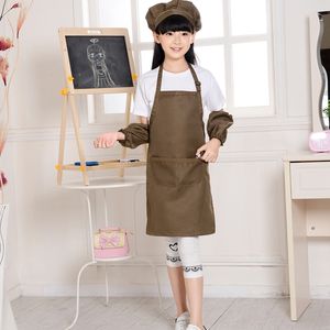 Ensemble tablier et <span class=keywords><strong>toque</strong></span> <span class=keywords><strong>de</strong></span> <span class=keywords><strong>chef</strong></span> pour enfants, couleur blanche, avec logo personnalisable, poche, pour la cuisine et la pâtisserie, pour garder les vêtements propres, avec manches - Product Image 5