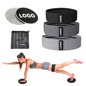 mujeres ejercicio pierna glúteos bandas elásticas de resistencia con deslizamiento discos bandas elasticas ejercicios - Product Image 1