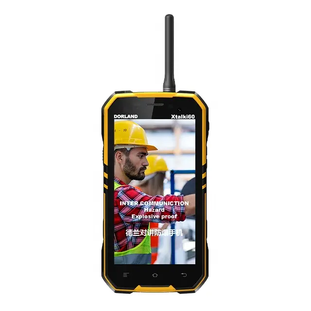 هاتف ذكي طراز-DORLAND 4G Xtalki60 Ex, مضاد للانفجار ، IP68 ، هاتف ذكي متين ، مفتوح ، Zone1/2 ، آمن من الداخل لصناعة الغاز والزيت