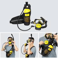 Kit de Plongée Sous-Marine X4000Plus 1L avec Bouteille d'Air, Détendeur, Sangle, Masque, Pompe et Sac de Transport