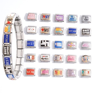 2025 New Women's Italian Heart <b>Charm</b> Stainless Steel 18K <b>Silver</b> Plated Waterproof <b>Bracelet</b> for Anniversary - Product Image 1