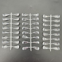 N14215 160Pcs Vernis à ongles ovales transparents en gel Amande Conseils d'affichage du nuancier