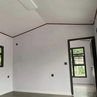 Maison préfabriquée de luxe en acier avec cuisine, 2 chambres, salon et entrée