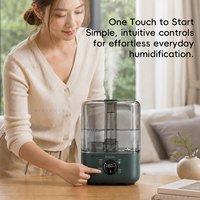Humidificateur silencieux pour chambre à coucher, grande capacité 5L, humidificateur à brume froide avec débit de brume de 300 ml/h, contrôle intelligent pour soulager l'air sec