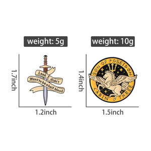 Spilla Smaltata con Logo Camp Half Blood, Tema Spada Fantasy, Distintivo da Bavero, Gioiello Ispirato al <span class=keywords><strong>Film</strong></span>, Regalo all'Ingrosso - Product Image 6