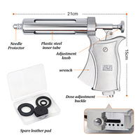 Seringue vétérinaire semi-automatique de 50 ml, réglable en continu, pour bovins, porcs, vaches, moutons, volailles, à vendre