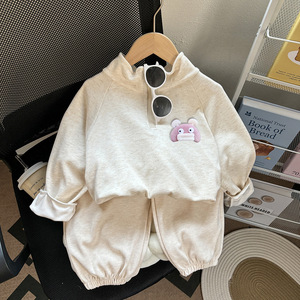 Venta al por mayor primavera otoño manga larga niños Bebé Pantalones de chándal sudadera traje deportivo ropa para niñas pequeñas conjunto - Product Image 1
