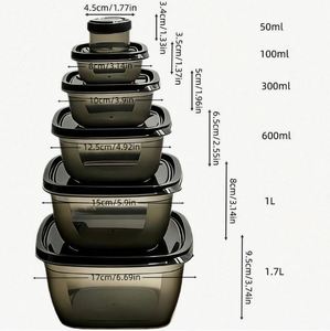 6pcs Food Storage <b>Containers</b> with Lids BPA-Free Microwave and Freezer Safe Meal Prep <b>Containers</b> - Product Image 3