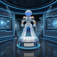 Sculpture de robot en résine FRP avec éclairage LED personnalisé, style moderne, sculpture de robot décorative