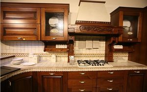 OEM <span class=keywords><strong>cocina</strong></span> modular diseño de gabinete de <span class=keywords><strong>cocina</strong></span> de madera maciza ruso muebles antiguos - Product Image 3