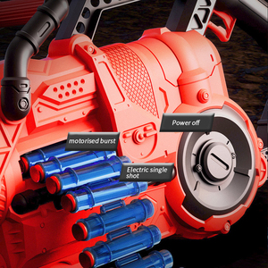 Pistola de juguete eléctrica Gatling de balas de espuma de largo alcance para niños, con disparo continuo y trípode - Product Image 6