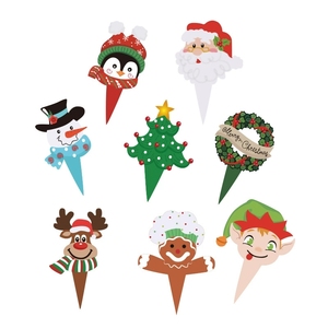 Décorations de Noël pour cupcakes, emballages en forme d'homme en pain d'épices, inserts pour gâteaux, pour fêtes de fin d'année et fournitures de pâtisserie - Product Image 4