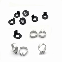 Collier de limitation de position en aluminium usiné CNC sur mesure, anodisé noir et argent, avec limiteur