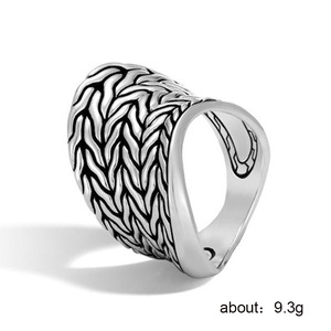 Anello Vintage Texturizzato per Donne, Stile Hip Hop Audace, Gioielli alla Moda all'Ingrosso - Product Image 3