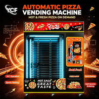 Distributeur automatique de pizzas chaudes entièrement automatisé, certifié CE NAMA, cuisson rapide par convection infrarouge, écran tactile 3 minutes, SDK, télécommande 22 pouces