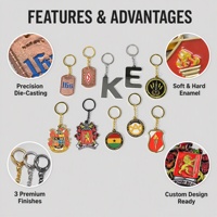 Porte-clés en métal à motif personnalisé, porte-clés en émail doux gravé, porte-clés avec étiquette pour la promotion d'entreprise et la collection