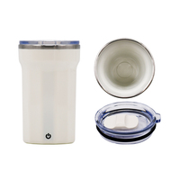 Tasse magnétique à agitation automatique rechargeable par USB en acier inoxydable Tasse à mélanger le café et le lait Mélangeur intelligent Bouteille d'eau