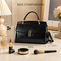 Tas Tangan Wanita Kulit PU Embos Custom, Tas Selempang, Tas Bahu, Warna Hitam, Tas Kantor, Grosir, OEM, Label Pribadi