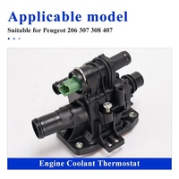 Thermostat avec boîtier 1336.X2 pour Peugeot 206 207 1.6 HDi 307 308 407 BMW Mini thermostat de liquide de refroidissement du moteur 9647767180 vert 2 broches