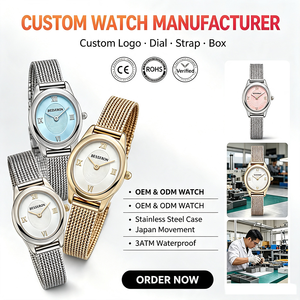 Reloj de Cuarzo Personalizado de Fábrica para Mujer, Elegante, Analógico, con Números Romanos, Correa de Cuero y Acero Inoxidable, Caja Ovalada, Montre Femme - Product Image 3