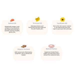 OEM&ODM 프리미엄 연어 오일 오메가 <span class=keywords><strong>3</strong></span> 피부 & 털 부드러운 츄어블 간식 곡물 무첨가 모든 연령대 강아지 & 고양이 건강 - Product Image 3