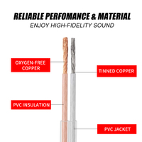 Chuanpu alta calidad K2 Pro Cable de Audio profesional 2X1 1/2 10 calibre para altavoces 16Ga oro plata par trenzado PVC ordenador