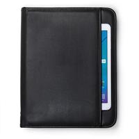 Carpeta Portadocumentos A4 de Cuero PU Personalizada, con Cierre de Cremallera, Impresión UV Digital, Marca OEM, Modelo SKN-FF-0934, Hecho en China