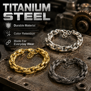 Bracelet cubain pour homme en acier inoxydable noir canon de fusil, texture martelée rétro, fermoir réglable, lourd, style streetwear – Nouvelle tendance - Product Image 3