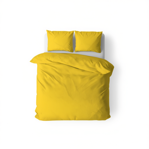 Ensemble de housse de couette 100% coton jaune, taille Queen française 240x220cm - Product Image 3