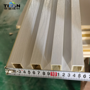 Decorativo de madera paneles exteriores PVC WPC ốp tường thành phần Bảng điều khiển gỗ sáo PVC ngoài trời tường panneles - Product Image 2