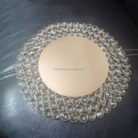 Assiettes carrées bordées d'or, ensembles d'assiettes en plastique, vaisselle, assiettes de présentation en verre argenté pour mariage