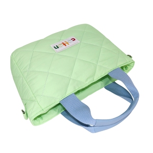 <b>Waterproof</b> Cross Body Two Letter Decoration Handles Women's Custom Soft Nylon Fluffy Quilted Puffer <b>Pillow</b> Shaped Handbag - Product Image 3