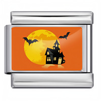 Bracelet à breloques italien Halloween en acier inoxydable, chaîne à maillons modulaires élastiques DIY, bijoux de mode, cadeau, vente en gros