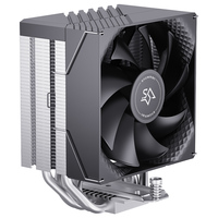 Enfriador de CPU de Torre Única SNOWMAN MX40-No Light-BK, 4 Tubos de Calor de Cobre, 200W TDP, Ventilador PWM Silencioso BS100, LGA1700 AM5 AM4