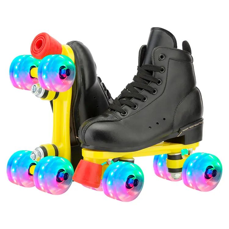 Hot sale pu flash wheel skating shoes