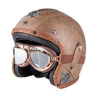 Doolrng — casque de moto en cuir, Vintage, quatre saisons, personnalité, 555, vente en gros, nouveauté 3/4