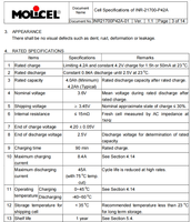 بطارية ليثيوم أيون Molicel تايوان 21700 P42A 3.7V P45B 3.6V عالية التفريغ Molicel- P42A P45B