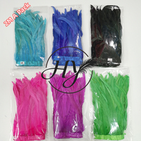 Vente en gros de franges de plumes de coq de différentes couleurs, 25-30 cm, pour les décorations de costumes de samba, de carnaval et de festival