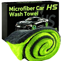 Serviettes en microfibre pour séchage de voitures 1200 GSM, 36" x 24", ultra-absorbantes, sans traces, sans rayures, double torsion des fibres et sans ourlet