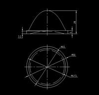 En gros verre optique convexe plano lentille de condensateur pour l'épi a mené la lampe-torche de lumière de tache de lampe automatique de projecteur