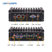Mini PC Industrial Sin Ventilador Linkleaps Intel Core I3/i5/i7 Serie U, 4GB RAM, 2GbE, 2RS232, RS485, 6USB, M.2/SATA, Computadora Integrada