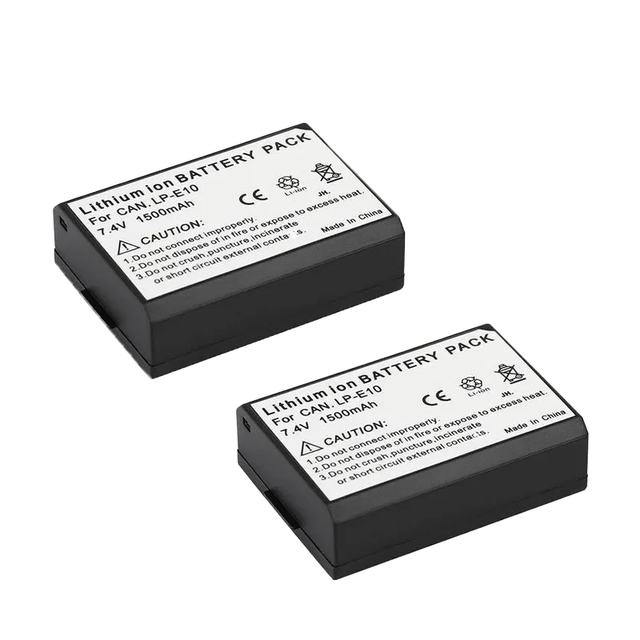For EOS Rebel T3/T5/T6/T7/T100/1100D/1200D/1300D/Kiss X50/X70 LP-E10 Replacement Battery 1800mAh 7.4V Stock No Memory Effect